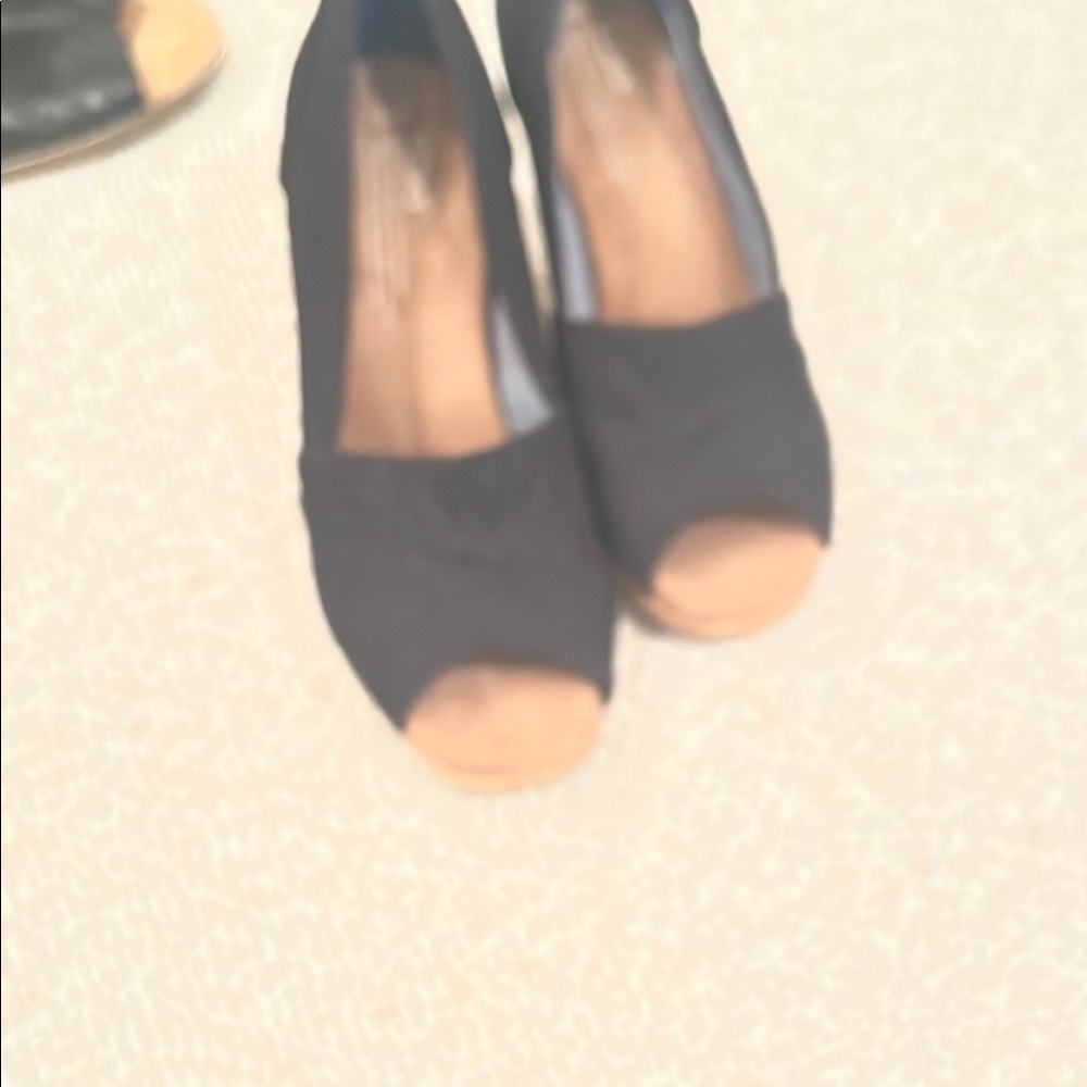 Elegant Black Peep-Toe Women's Shoes